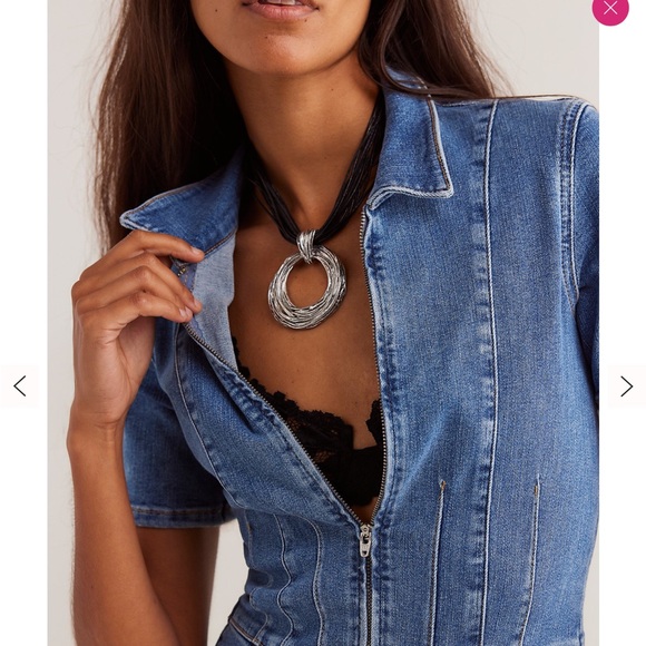 We the Free Denim Zip Up Jumpsuit - Picture 2 of 4